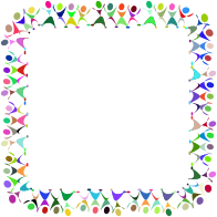 Dancing People Square Prismatic