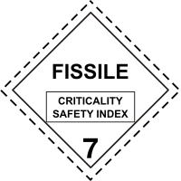 ADR pictogram 7e-Radioactive - fissile