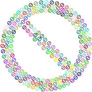 Prohibited No Sign Fractal Prismatic