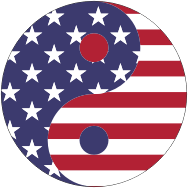 American Flag Yin Yang With Stroke