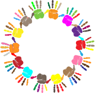 Prismatic Handprint Circle
