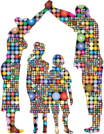 Prismatic Circles Family Shelter Minus Ground Silhouette