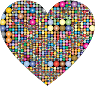 Prismatic Circles Heart