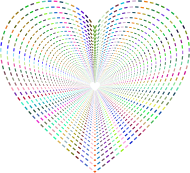 Dashed Line Art Heart Tunnel No Background