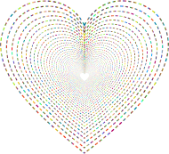 Dashed Line Art Heart Tunnel 2 No Background