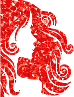 Ruby Female Hair Profile Silhouette