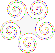 Animated Pentaskelion of Beads