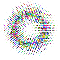 Prismatic Halftone Circle