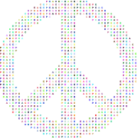 Prismatic Peace Sign Typography