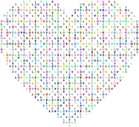 Prismatic Heart Love Typography
