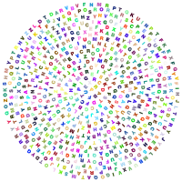 Random Alphabet Circle Prismatic