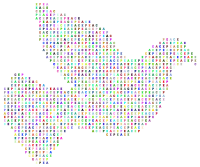 Peace Dove Typography II Prismatic