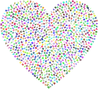 Heart Alphabet Prismatic