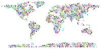 World Map Alphabet Prismatic