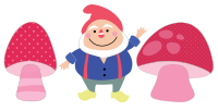 Gnome and Mushrooms