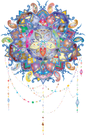 Prismatic Intricate Floral Mandala