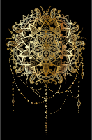 Gold Intricate Floral Mandala