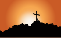 Cross On A Hill Silhouette Sunrise