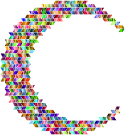 Prismatic Crescent Rhomboidal Mosaic 2