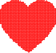 Heart Triangular Mosaic