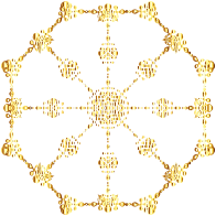 Gold Abstract Line Art Flourish Ornament No Background