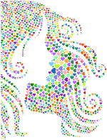 Female Hair Profile Silhouette Hearts No Background