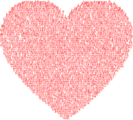 World Countries Heart Typography