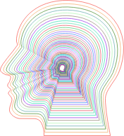 Prismatic Man Head Outline
