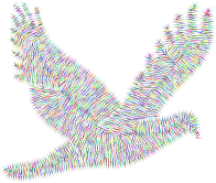 Prismatic Abstract Peace Dove