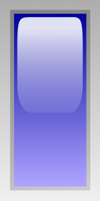led rectangular v blue