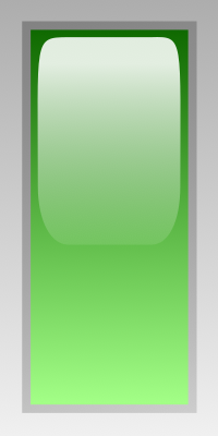 led rectangular v green