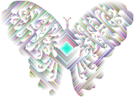 Prismatic Contemporary Art Flourishful Butterfly