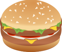 Hamburger Burger Remix with Colors