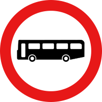 Roadsign no buses