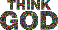 Polyprismatic Tiles Think God Typography