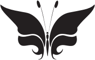 Abstract Butterfly Silhouette 2