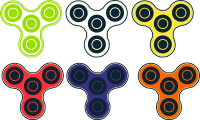 Fidget spinner 2d icons
