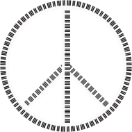Peace Sign Piano Keys