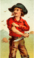 Cigarette card - Bowie Knife