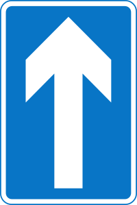 Roadsign one way