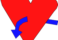 Hart with curvearrow
