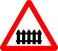 Roadsign rail fence