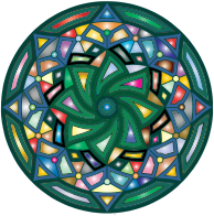 Round Mandala Design Prismatic