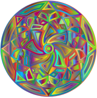 Round Mandala Design Prismatic 2