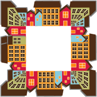 Small Town Cityscape Quadrilateral 2