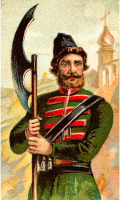 Cigarette card - Russian Strelitz Axe