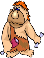 Stone age man isolated