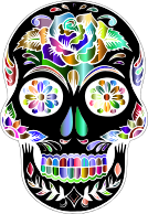 Prismatic Sugar Skull Silhouette By Karen Arnold 2