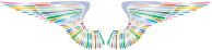 Hand Drawn Wings Prismatic