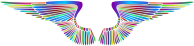 Hand Drawn Wings Prismatic 2